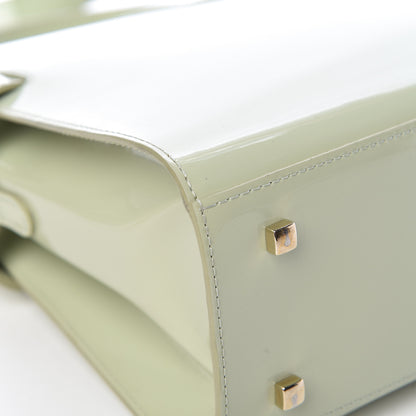 Delvaux Patent Calfskin MM Tempete Satchel Almond 11 of 15