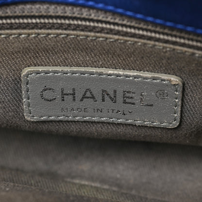 Chanel Iridescent Calfskin Diamond Embellished Medium Single Flap Blue 6 of 9