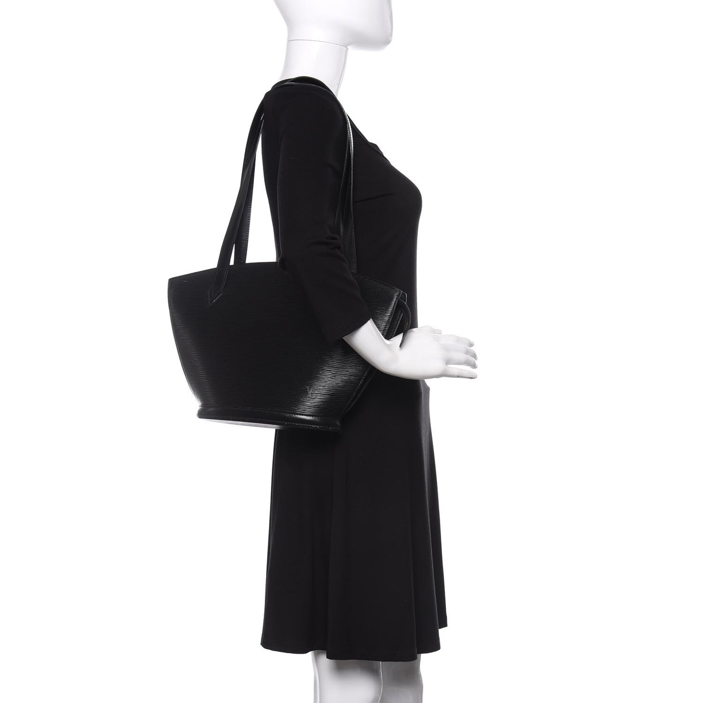 Epi Saint Jacques PM Long Straps Black
