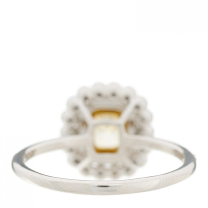 Tiffany Platinum 18K Yellow Gold Fancy Intense Yellow Diamond .77ct Enchant Cushion Engagement Ring 65 11 4 of 7