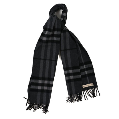 Burberry Cashmere Giant Check Scarf Grey 1 of 3