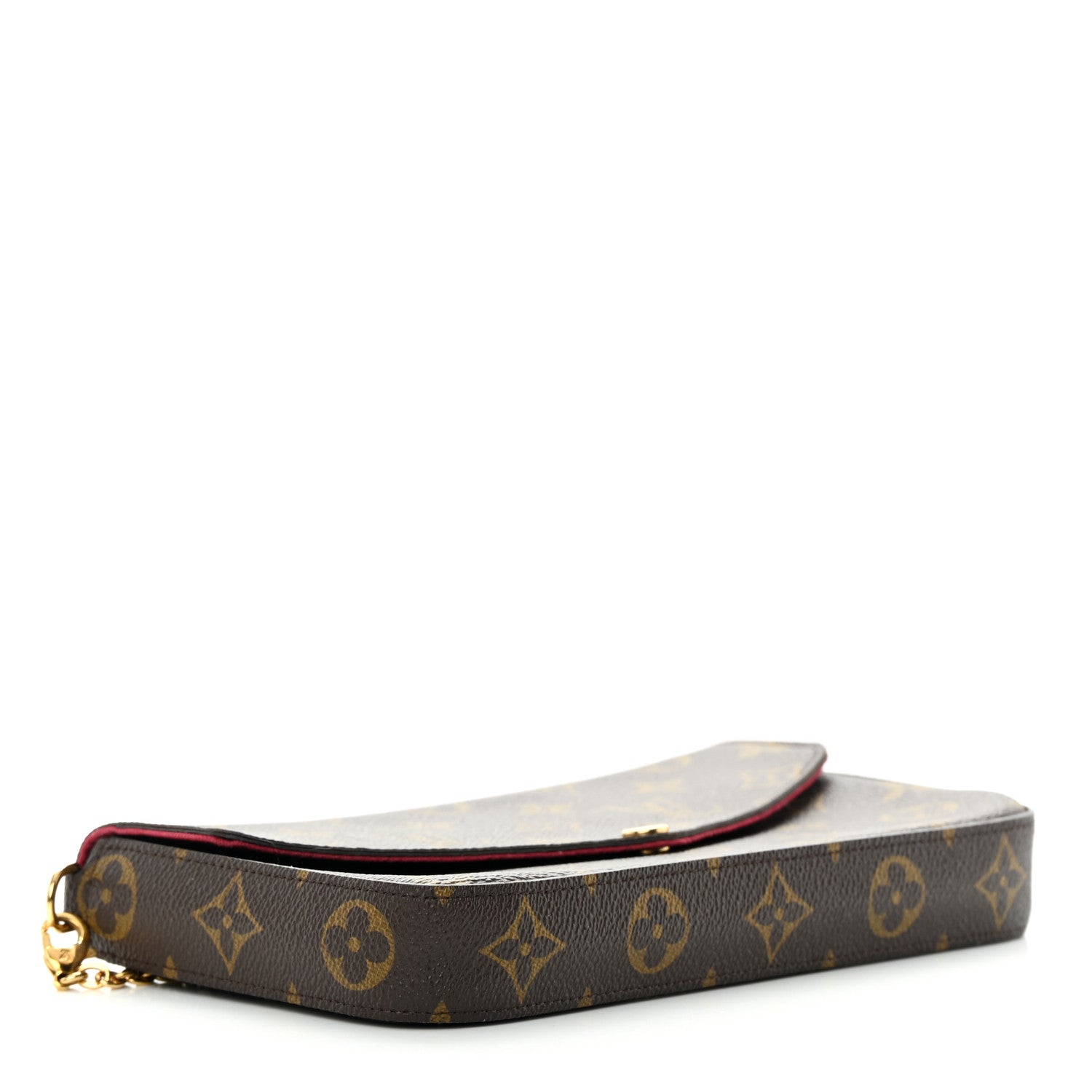 Louis Vuitton Monogram Pochette Felicie Chain Wallet Fuchsia 5 of 18