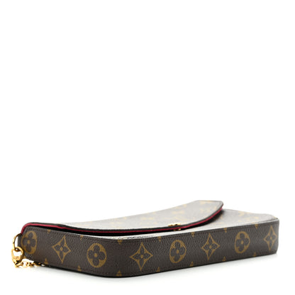 Louis Vuitton Monogram Pochette Felicie Chain Wallet Fuchsia 5 of 18