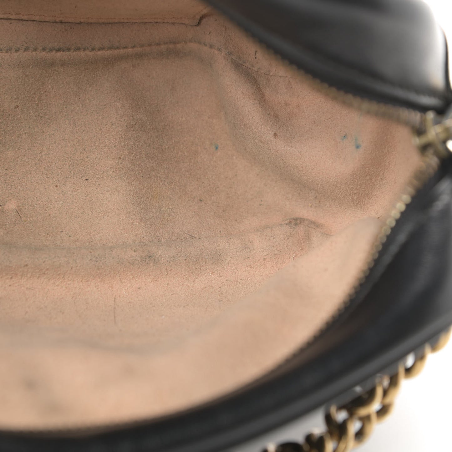 Calfskin Matelasse Small GG Marmont Chain Shoulder Bag Black