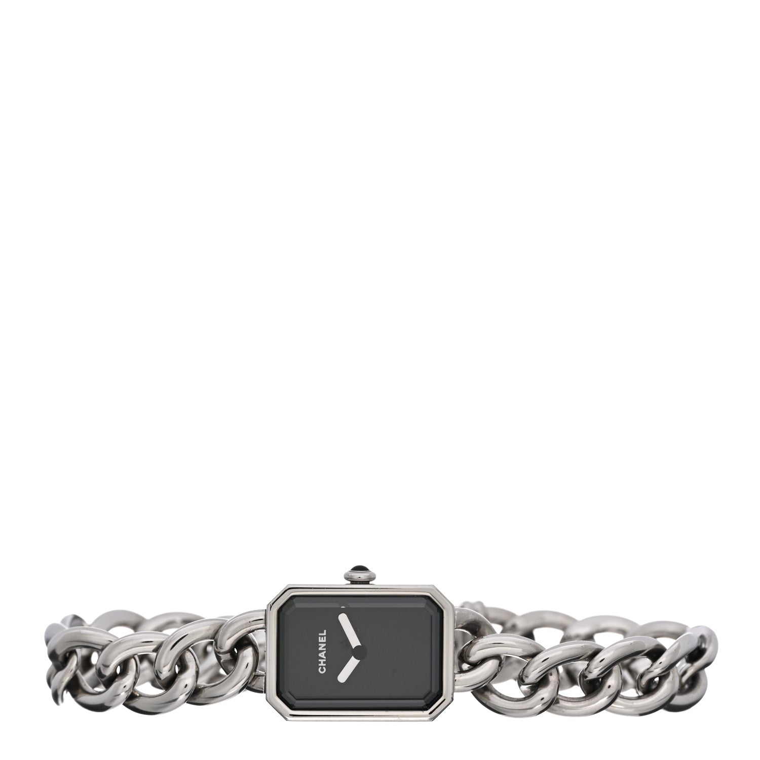 Chanel Stainless Steel 20mm Chain Premiere Quartz Watch Black 2 of 5