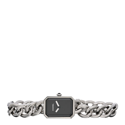 Chanel Stainless Steel 20mm Chain Premiere Quartz Watch Black 2 of 5