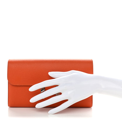 Hermes Epsom Constance Long Wallet To Go Wallet Orange 2 of 9
