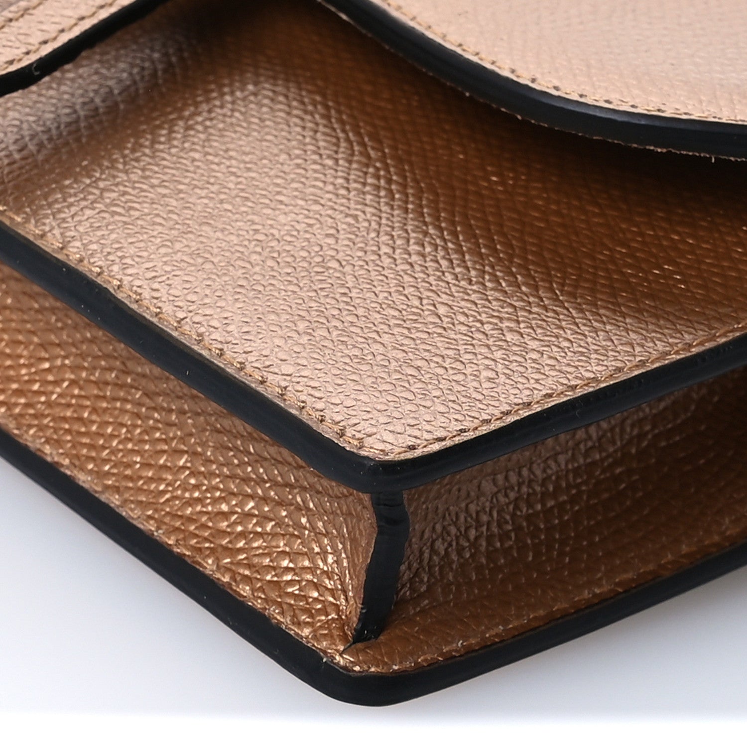 Christian Dior Metallic Grained Calfskin Saddle Belt Bag Gold 11 of 12