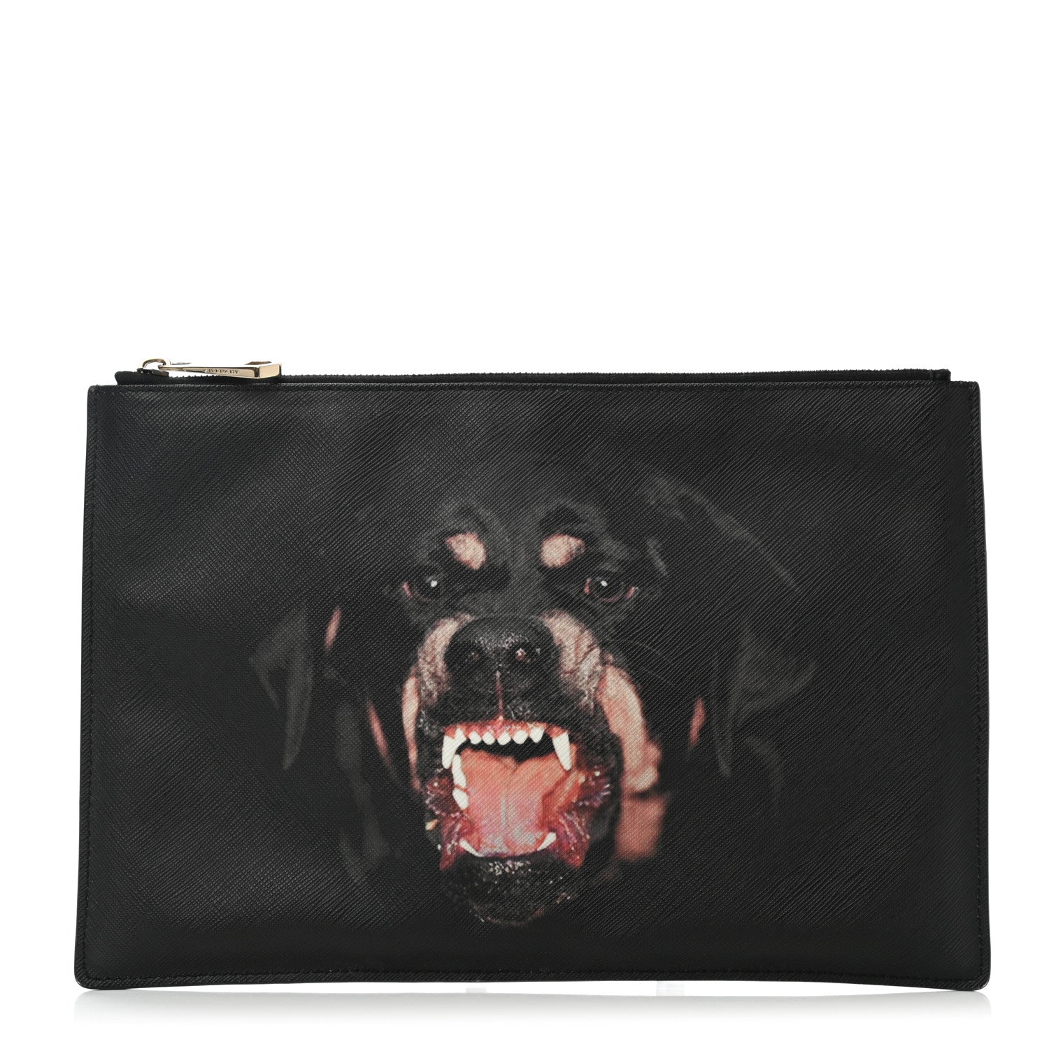 Givenchy Textured Coated Canvas Rottweiler Print Small Cosmetic Pouch Black 1 of 10