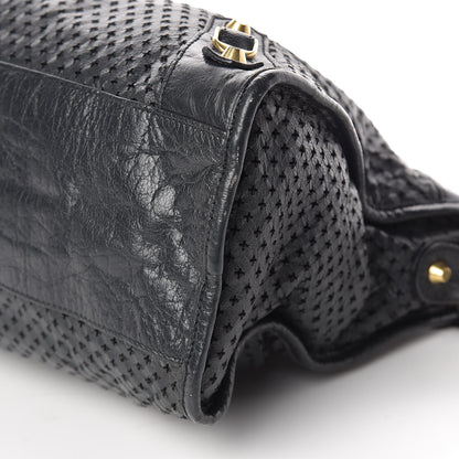 Balenciaga Agneau Laser Cut Cross Classic Gold Hardware City Grey 10 of 15