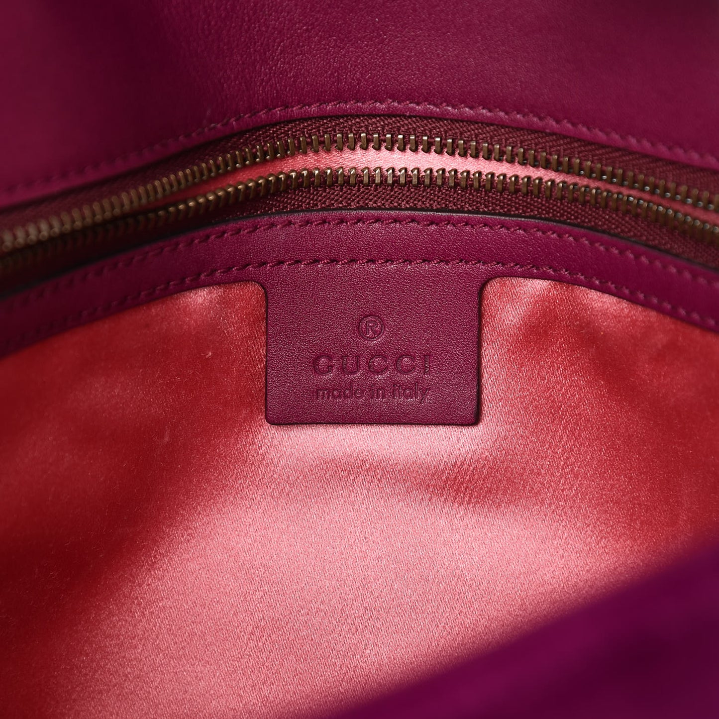 Velvet Matelasse Medium GG Marmont Shoulder Bag Fuchsia Violet Cyclamen