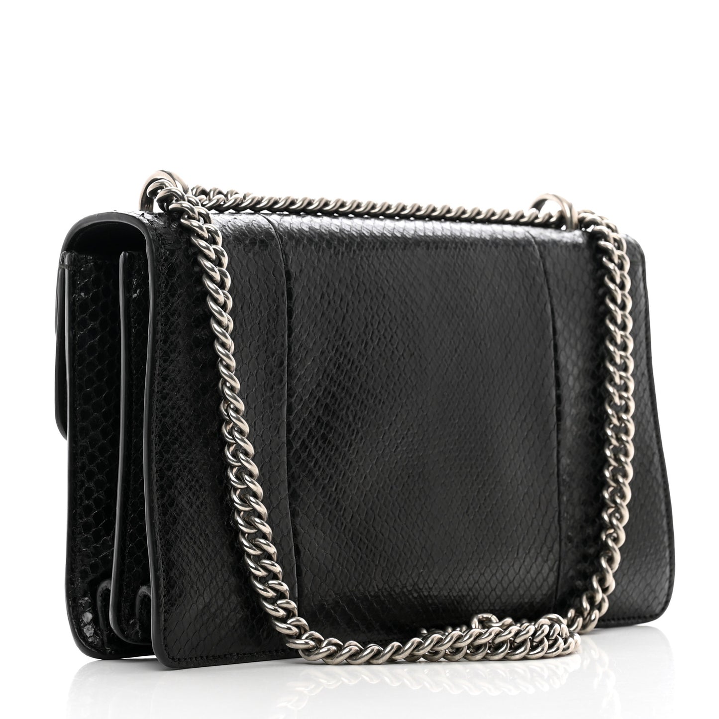 Snakeskin Small Dionysus Shoulder Bag Black