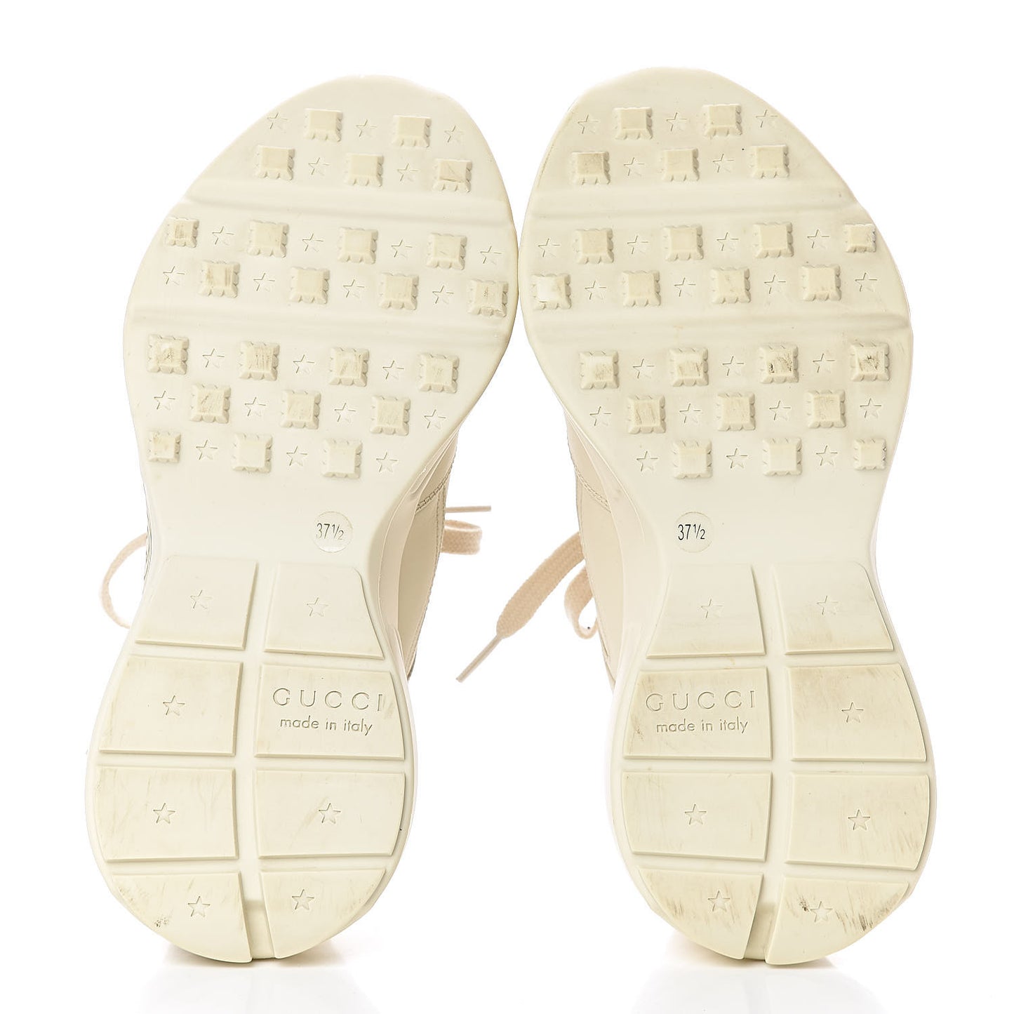 Calfskin Logo Womens Rhyton Sneakers 37.5 Ivory