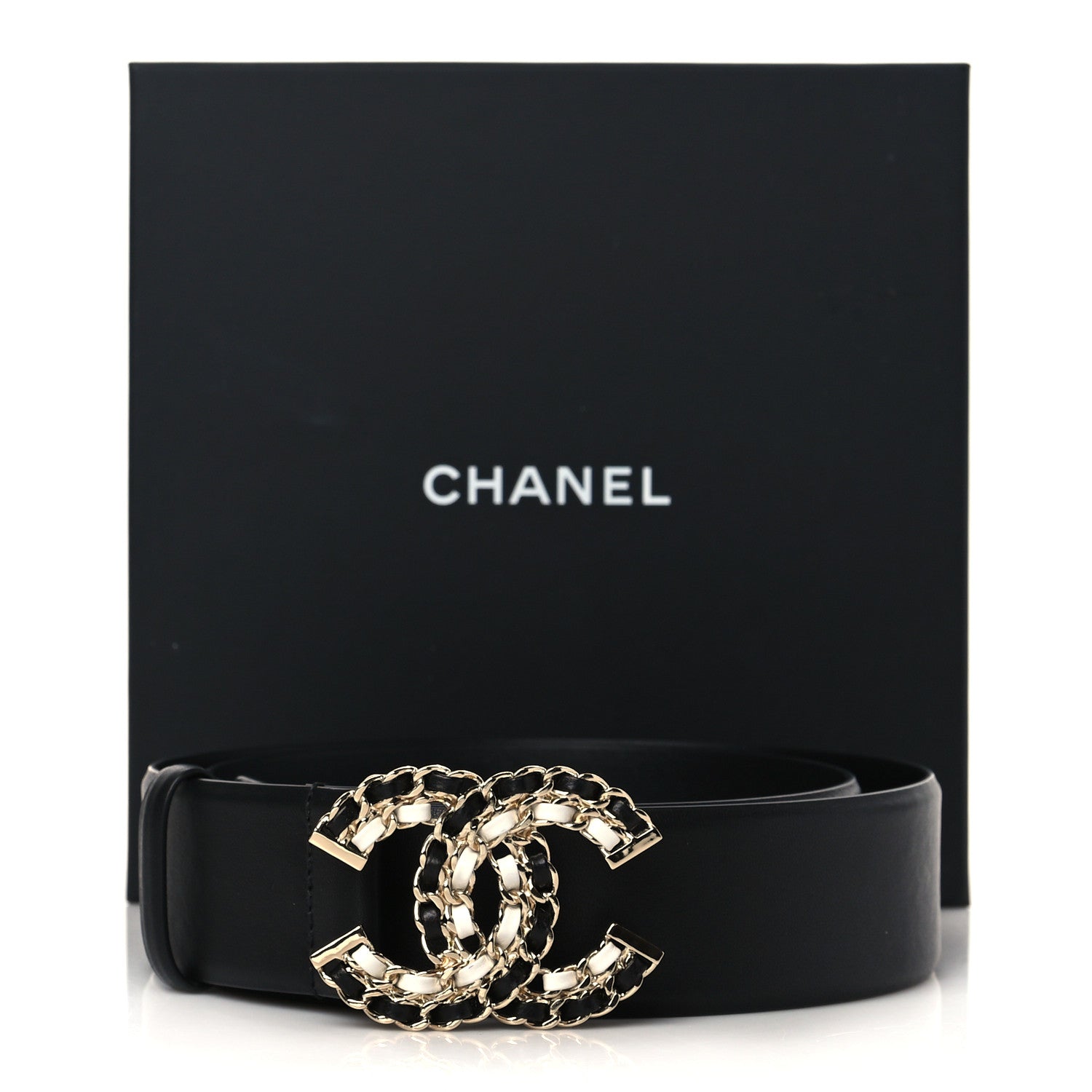 Chanel Calfskin CC Chain Belt 90 36 Black 6 of 6
