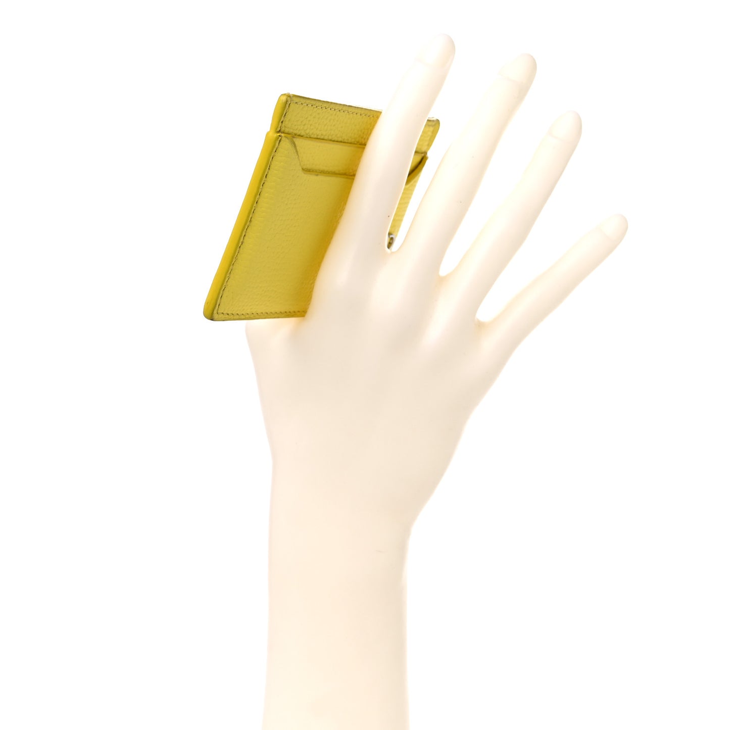 Soft Grained Calfskin Anagram Card Holder Lemon