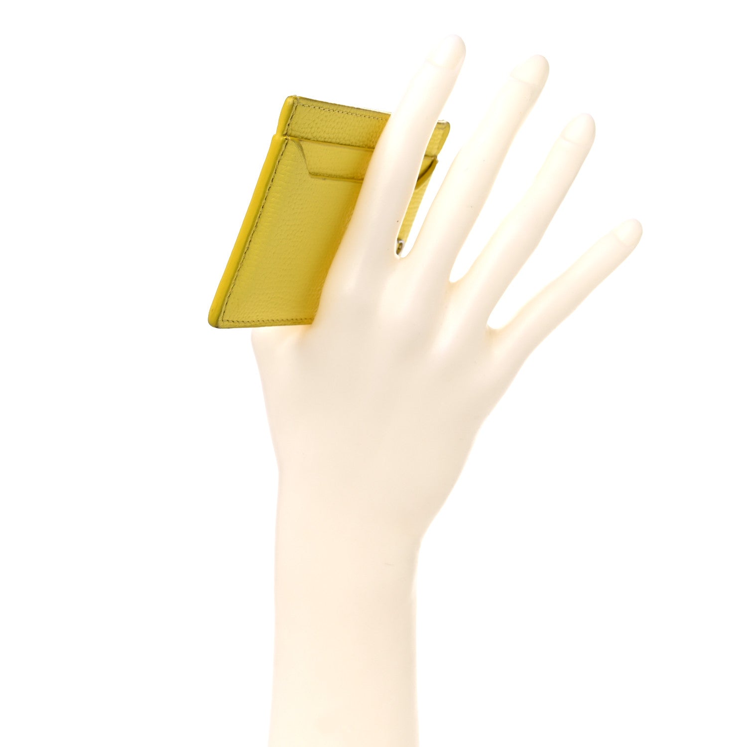 Loewe Soft Grained Calfskin Anagram Card Holder Lemon 2 of 11