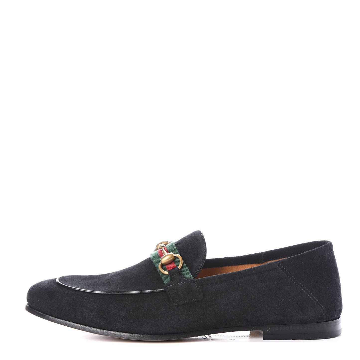 Suede Web Mens Horsebit Loafers 8 Black