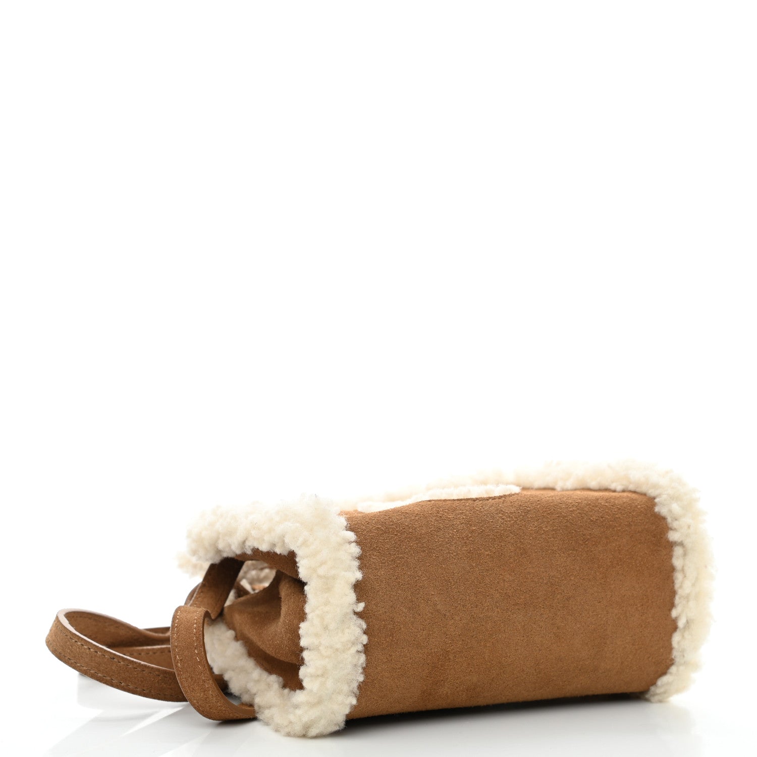 Telfar X UGG Suede Shearling Small Shopping Bag Chestnut 4 of 11