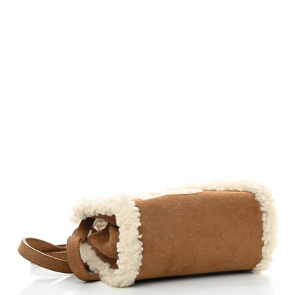 Telfar X UGG Suede Shearling Small Shopping Bag Chestnut 4 of 11
