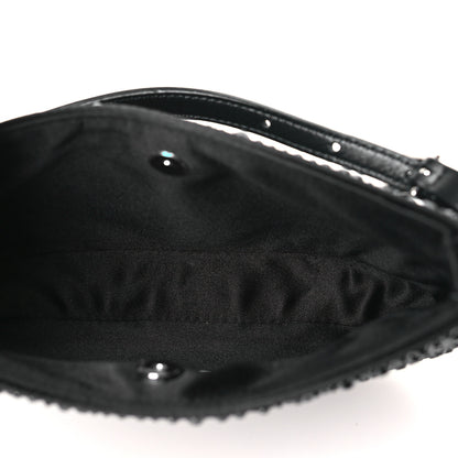 Prada Satin Crystal Cleo Adjustable Strap Shoulder Bag Black 5 of 9