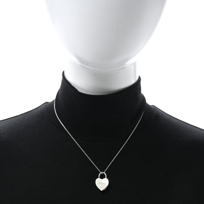 Tiffany Sterling Silver Mom Heart Lock Pendant Necklace 2 of 4