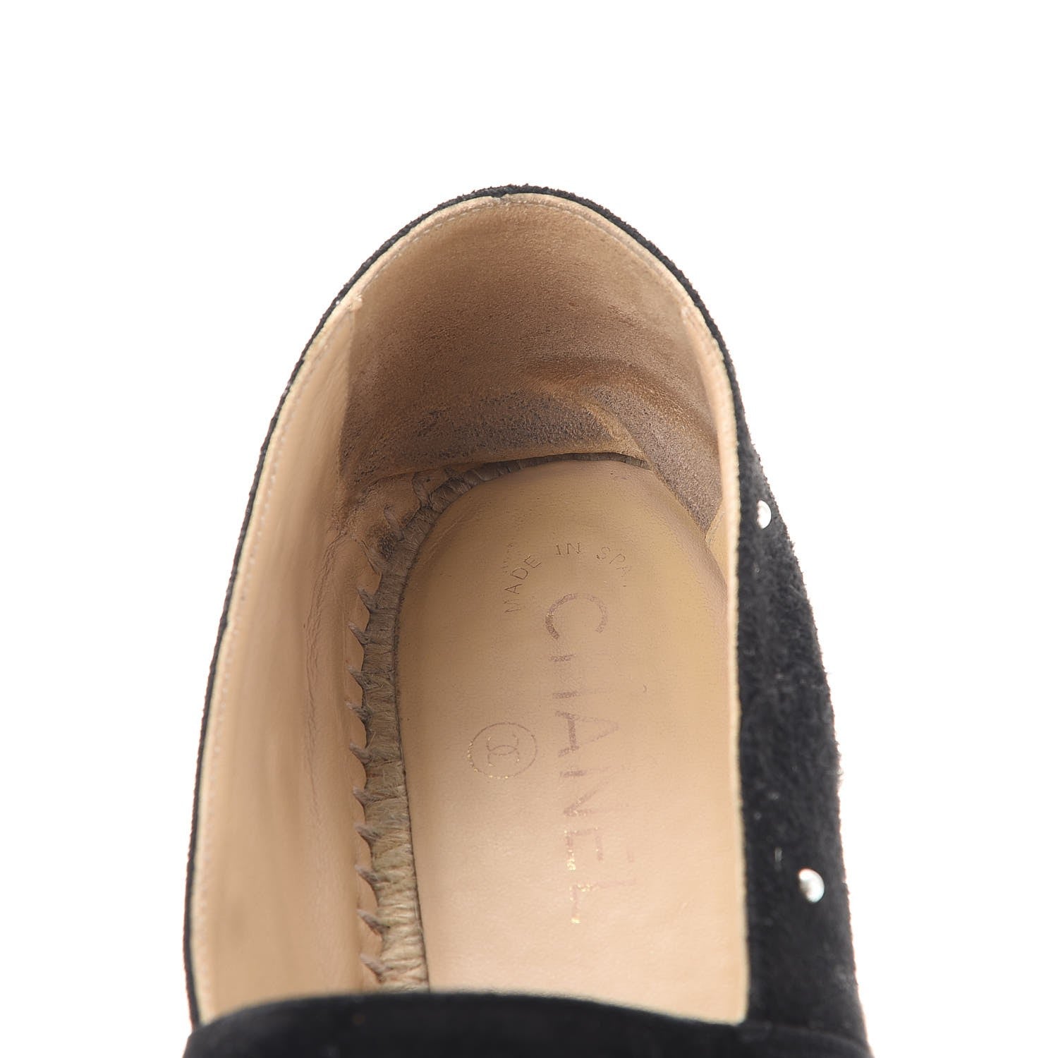 Chanel Suede Pearl CC Espadrilles 40 Black 14 of 18