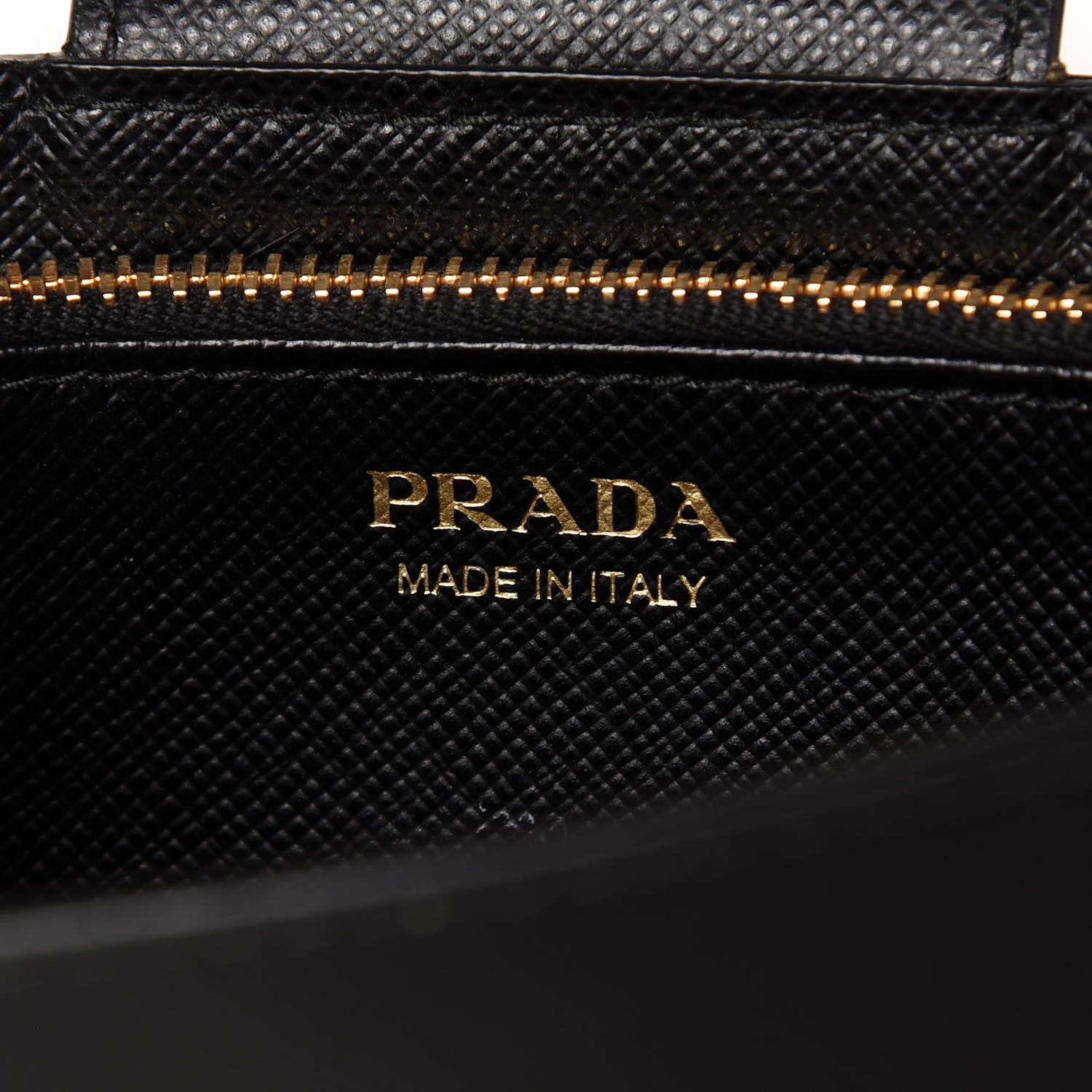 Prada Saffiano Metal Mini Chain Wallet Black 8 of 10