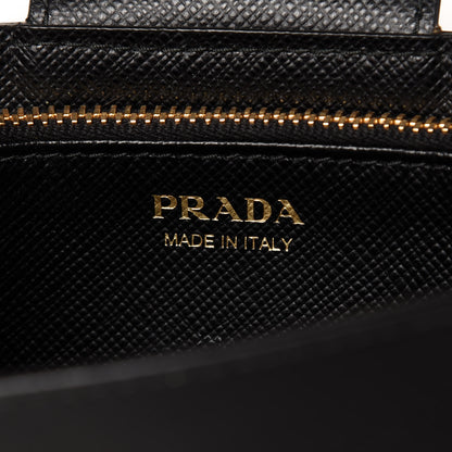Prada Saffiano Metal Mini Chain Wallet Black 8 of 10