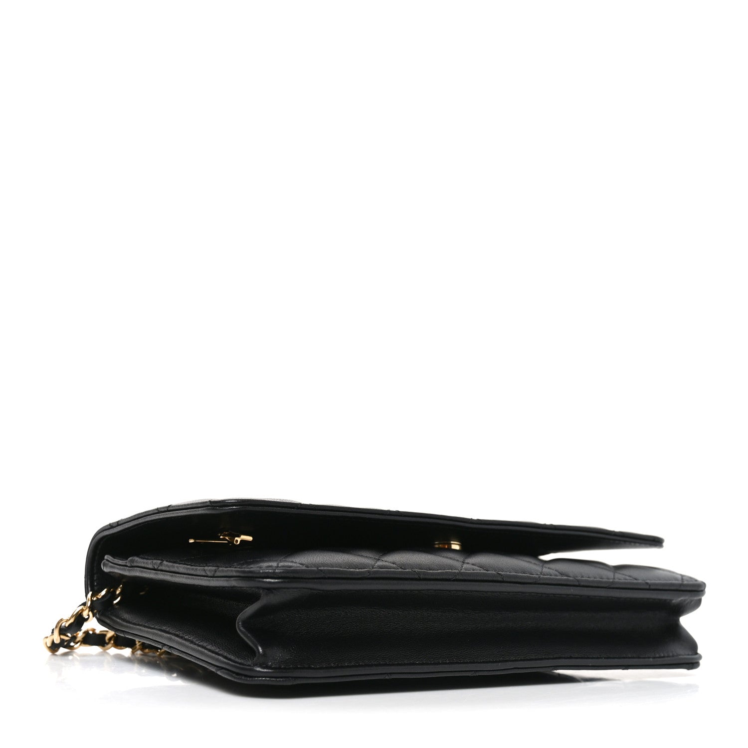 Chanel Lambskin Quilted Wallet On Chain WOC Black 4 of 11