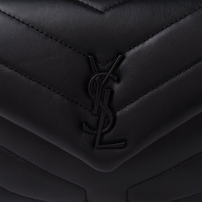 Saint Laurent Calfskin Y Quilted Monogram Toy Loulou Crossbody Bag Black 10 of 11