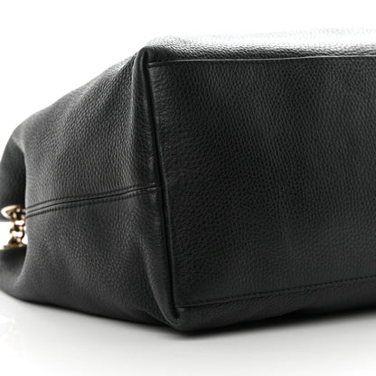 Gucci Pebbled Calfskin Large Soho Chain Shoulder Bag Black 9 of 14