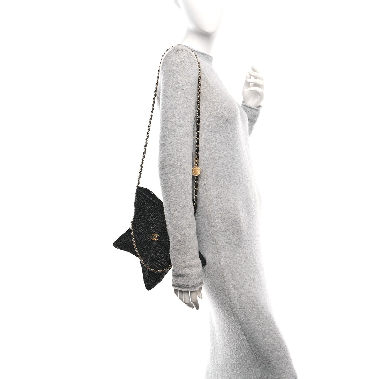 Raffia Star Coco Beach Bag Black