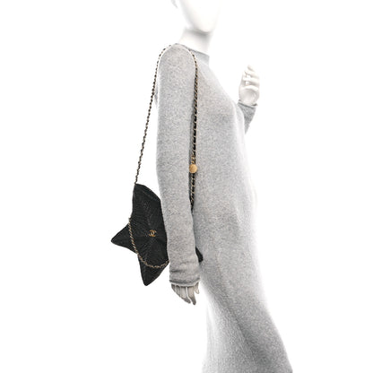Chanel Raffia Star Coco Beach Bag Black 2 of 10