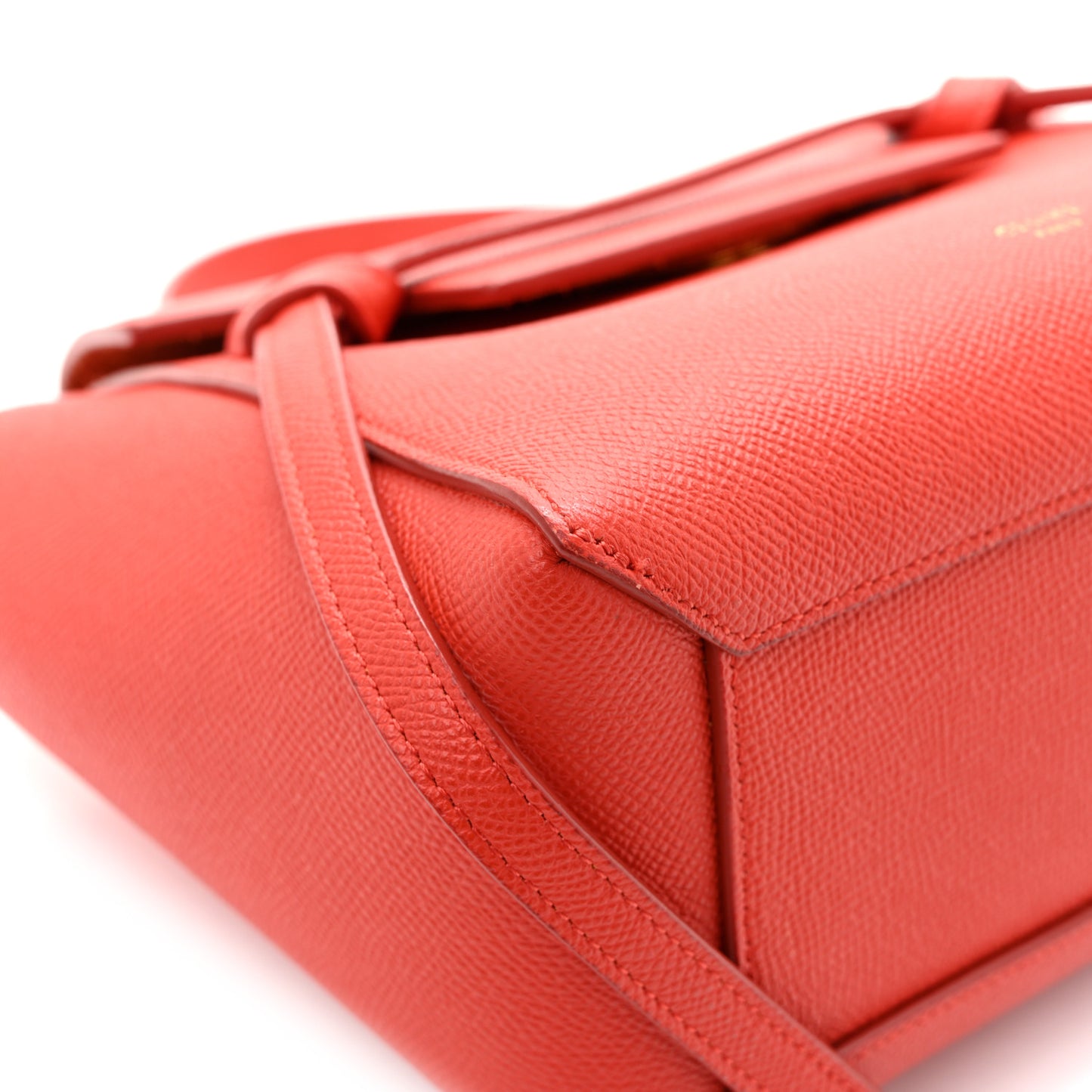 Grained Calfskin Nano Belt Bag Coral