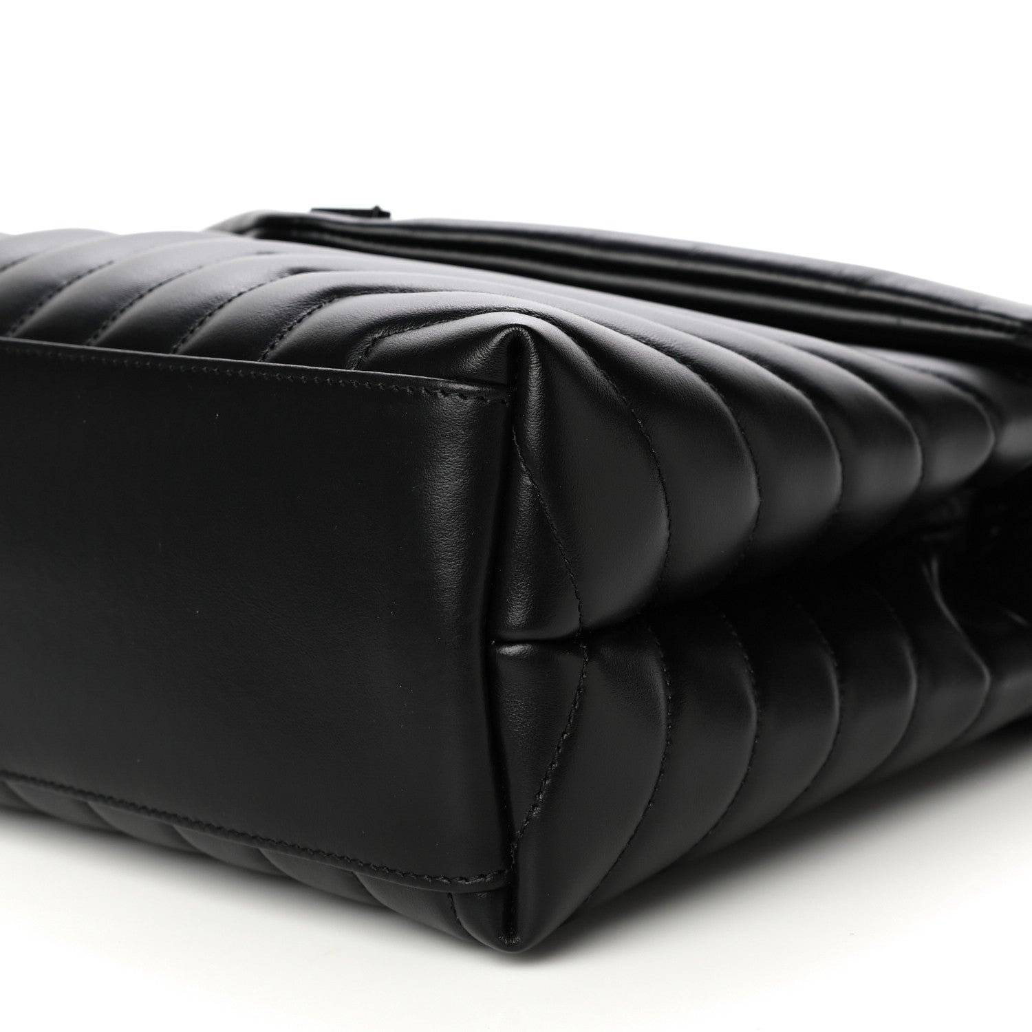 Saint Laurent Calfskin Y Quilted Monogram Medium Loulou Chain Satchel Black 11 of 13