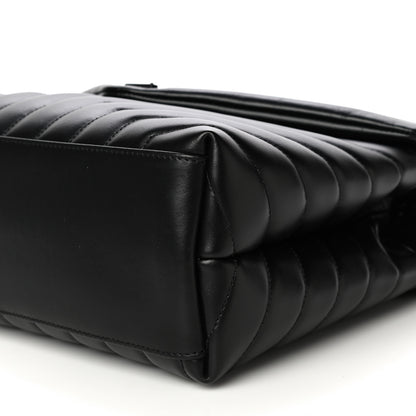 Saint Laurent Calfskin Y Quilted Monogram Medium Loulou Chain Satchel Black 11 of 13