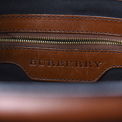 Burberry House Check Bridle Calfskin Medium Gosford Hobo Dark Tan 10 of 13