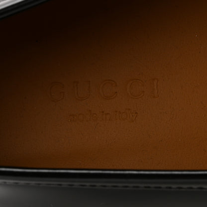 Gucci Cordovan Lux Womens Horsebit 45mm Platform Loafers 37.5 Black 7 of 13