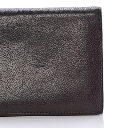 Chanel Caviar Timeless CC Yen Wallet Dark Brown 18 of 22