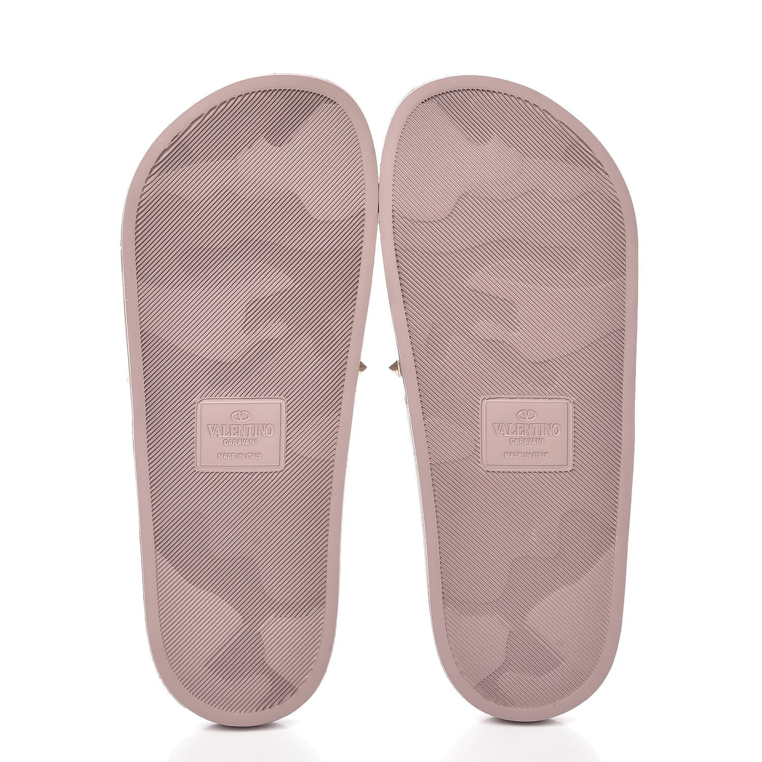 Valentino Garavani Rubber Rockstud Slide Sandals 39 Poudre 5 of 7