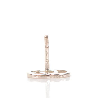 Gucci 18K White Gold GG Tissue Stud Earrings 6 of 7