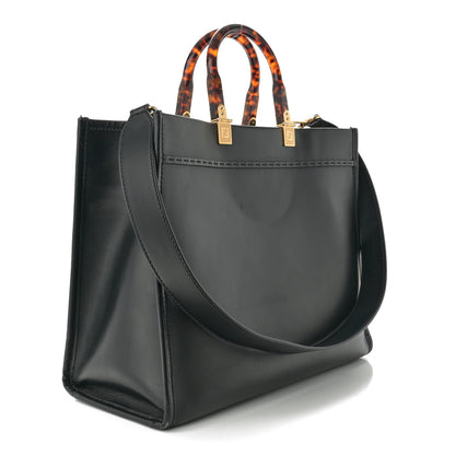 Fendi Vitello King Plexiglass Medium Fendi Sunshine Shopper Tote Black 3 of 13