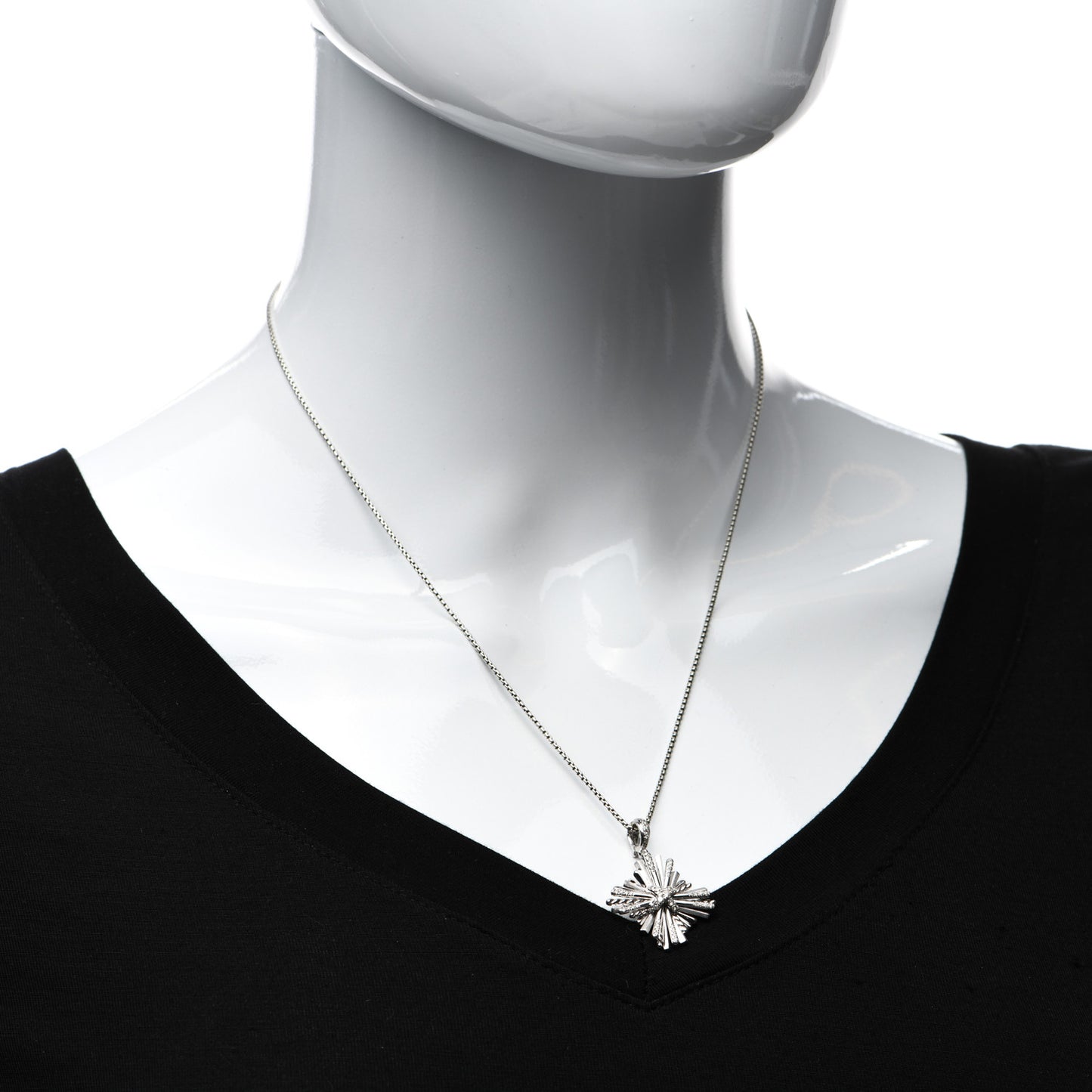 Sterling Silver Diamond Angelika Maltese Pendant Necklace