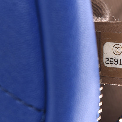 Chanel Goatskin Quilted Large Casual Trip Camera Case Blue 7 of 10