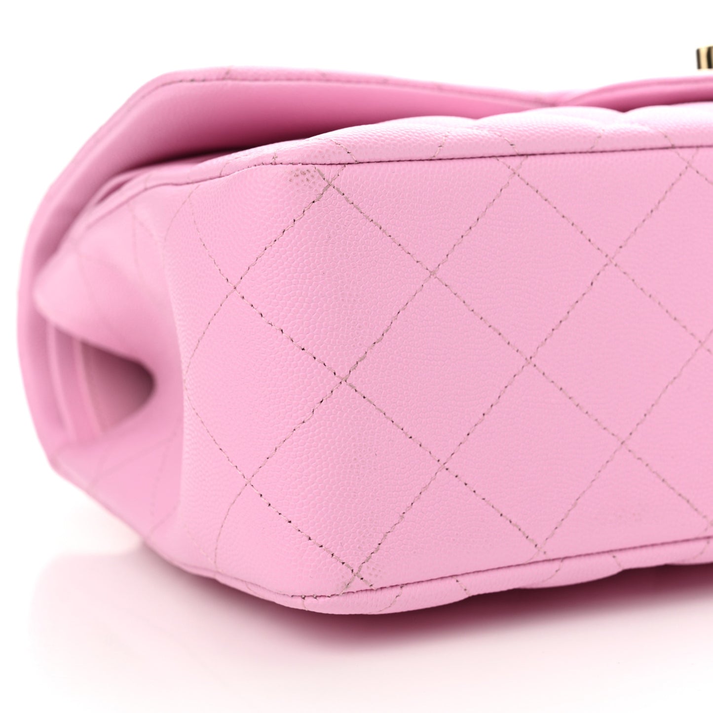Caviar Quilted Jumbo Double Flap Pink