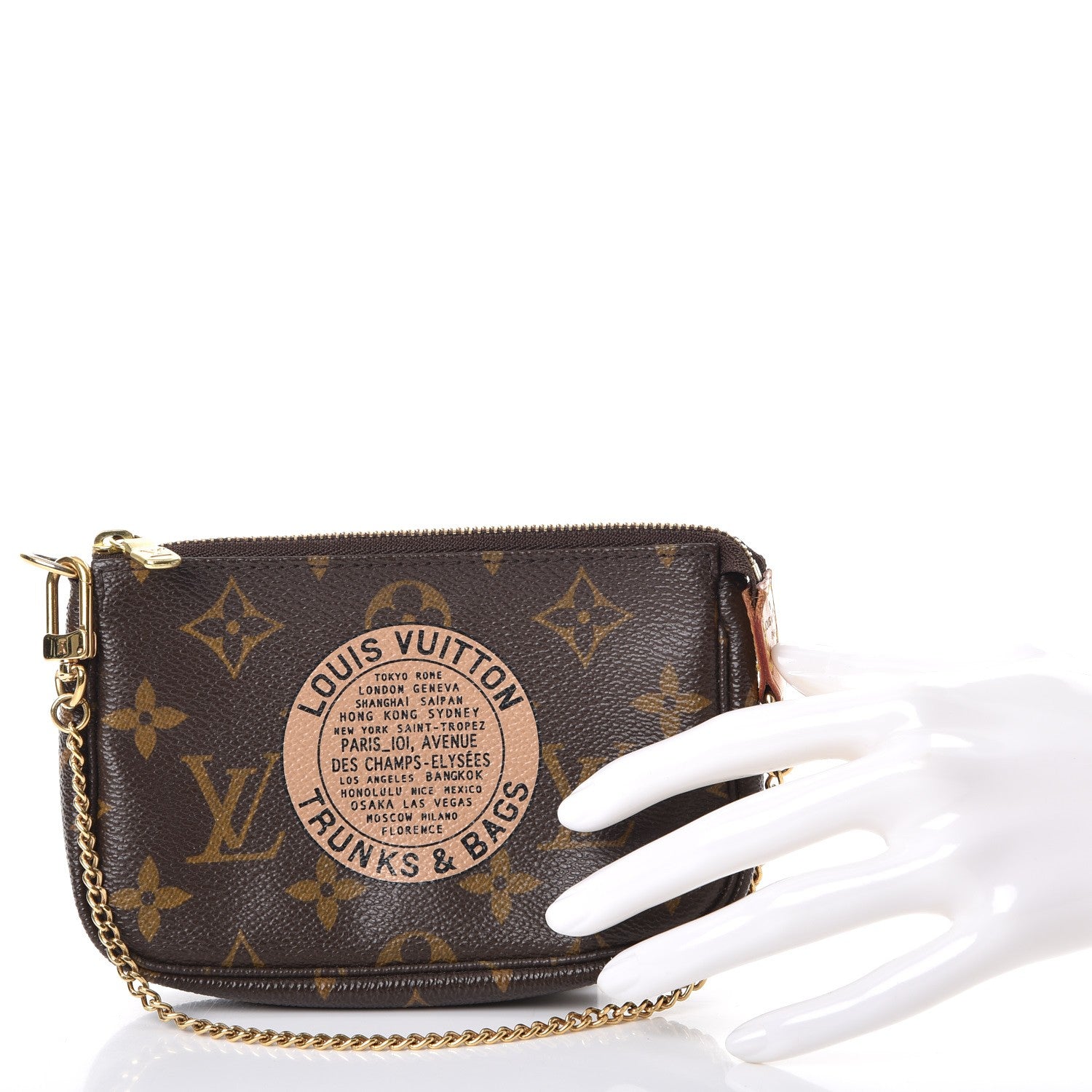 Louis Vuitton Monogram Complice Trunks and Bags Mini Pochette Accessories Beige 2 of 7
