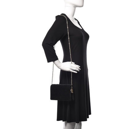 Christian Dior Velvet Cannage Lady Dior Convertible Clutch Black 2 of 12