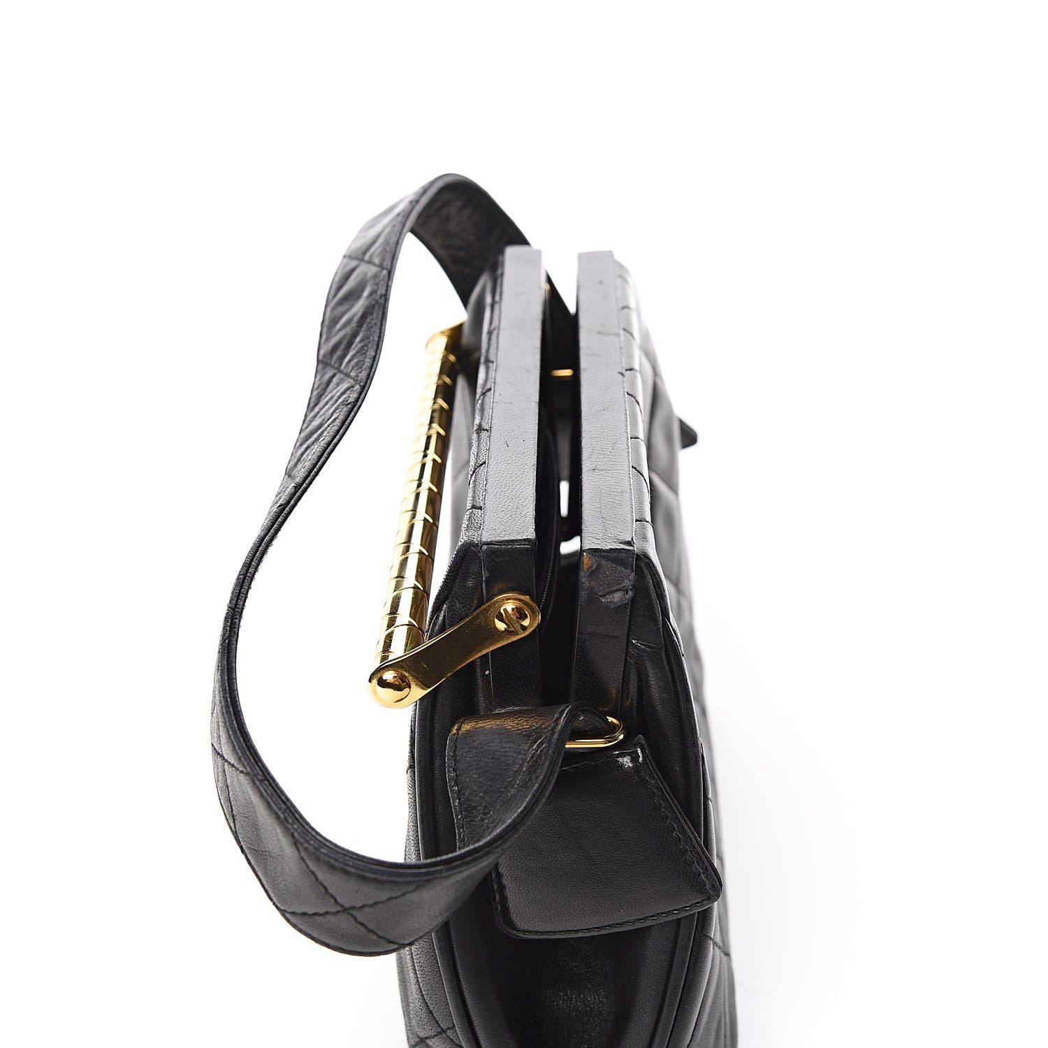 Chanel Lambskin Quilted Shoulder Bag Black 12 of 16