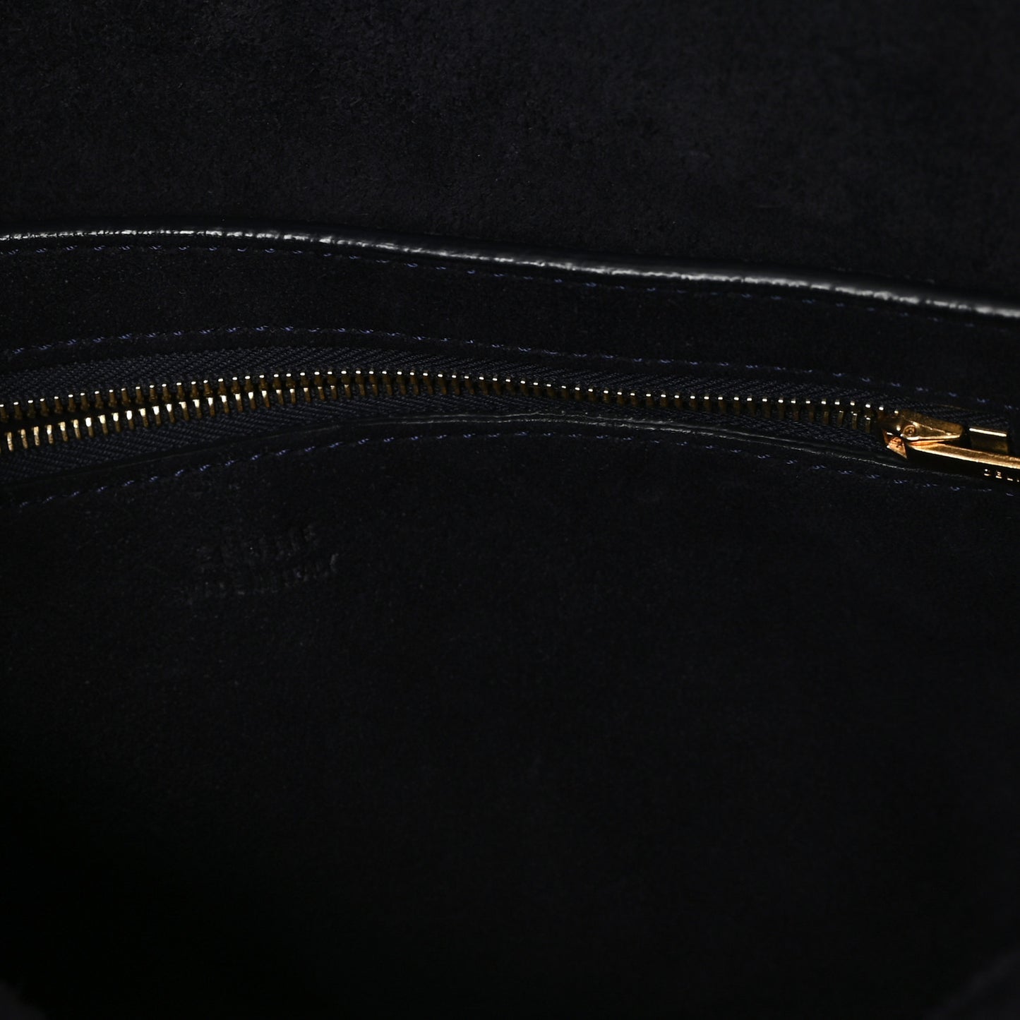 Soft Grained Calfskin Sangle Bucket Bag Navy Blue