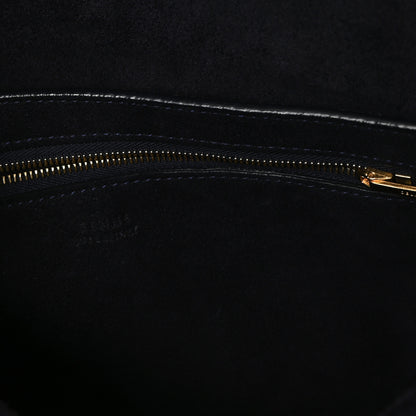 Celine Soft Grained Calfskin Sangle Bucket Bag Navy Blue 5 of 10